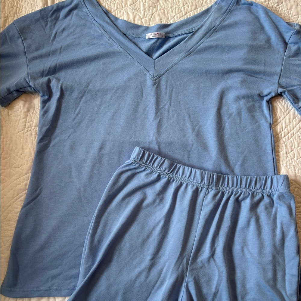 Women’s cotton shirt and bike shorts set